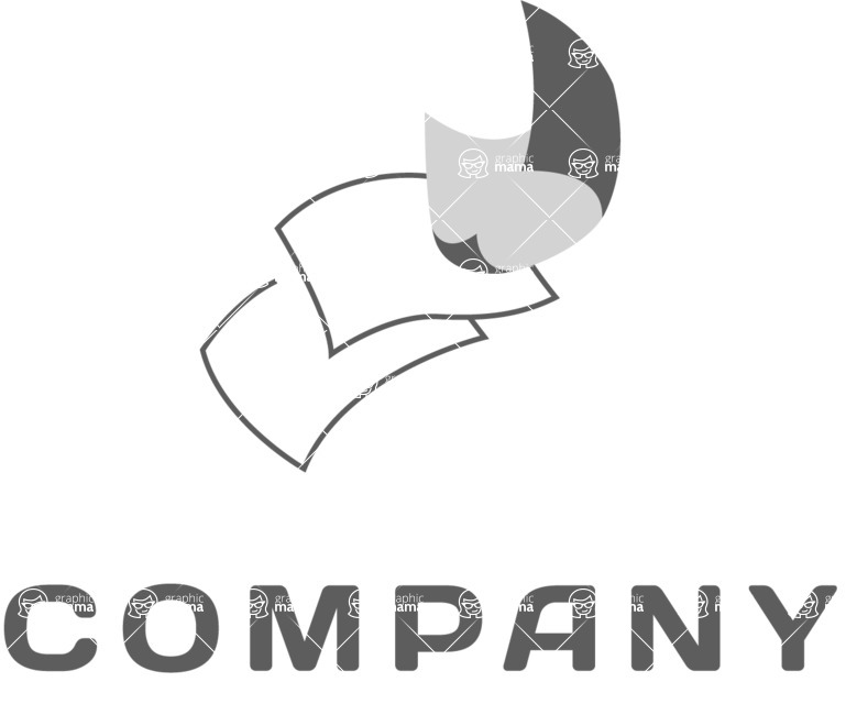 Business Logo Templates - vector graphics in a pack from GraphicMama - Papers Logo Design for Business Company - Black and White
